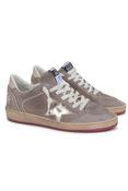 BALLSTAR SUEDE UPPER TOE AND SPUR WITH PEARLS LAMINATED STAR LEATHER HEEL image