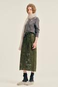 PEELING WAIST COLUMN SKIRT KHAKI