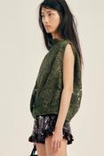 BOXY SMOCK TOP KHAKI