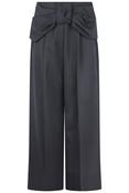 BOW WAIST WIDE LEG TROUSERS
