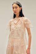 SHEER PETAL BOW SASH TOP