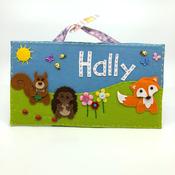 Personalised Forest Friends Door Plaque