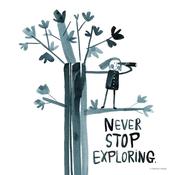 NEVER STOP EXPLORING — HEAD IN THE CLOUDS 