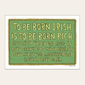 TO BE BORN IRISH QUOTE — HEAD IN THE CLOUDS 