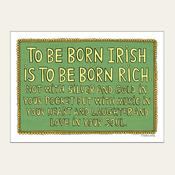 TO BE BORN IRISH QUOTE — HEAD IN THE CLOUDS 