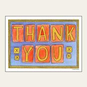 ORANGE &amp; BLUE THANK YOU — HEAD IN THE CLOUDS  image