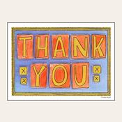 ORANGE &amp; BLUE THANK YOU — HEAD IN THE CLOUDS  image