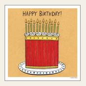 BIRTHDAY CANDLES SQUARE — HEAD IN THE CLOUDS 