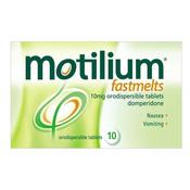 Motilium Fastmelts For Nausea &amp; Vomiting 10 Tablets