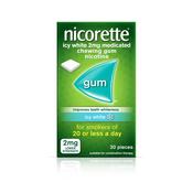 Nicorette Gum Icy White 2Mg 30