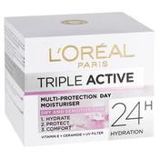 L'oreal Paris Triple Active Day Moisturiser Dry &amp; Sensitive Skin 50Ml image
