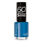 Rimmel 60 Seconds Super Shine Nail Polish Blind Fold Me Blue 823 image