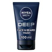 Nivea Men Deep Face And Beard Wash 100Ml