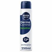 Nivea Deodorant Men Derma Control Sensitive Spray 250Ml image