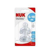 Nuk First Choice + Silicone Teat Size 2 Medium 6 To 18 Months 2 Pack image