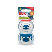 Nuk Signature Night Soothers Twin Pack 0-6M+ image