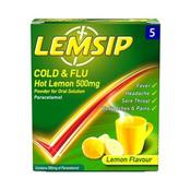 Lemsip Cold &amp; Flu Hot Lemon 5 Sachets image