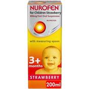 Nurofen Children Oral Suspension Strawberry W/Spoon 200Ml image