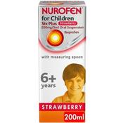 Nurofen Children 6+ Strawberry 200Mg/5Ml Oral Suspension 200Ml image