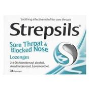 Strepsils Sore Throat &amp; Blocked Nose 36 Lozenges