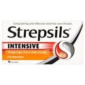 Strepsils Intensive Sugar Free Orange 16 Lozenges
