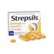 Strepsils Orange With Vitamin C 36 Lozenges
