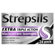 Strepsils Extra Blackcurrant 24 Lozenges image