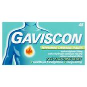 Gaviscon Peppermint Tablets 48'S