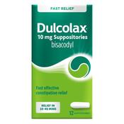 Dulcolax Suppositories 10Mg 12 Pack