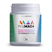 Prizmag Pure Magnesium Biglycinte + Vitamin K2 7 D3 90 Capsules image
