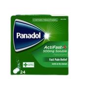Panadol Actifast Soluble (Paracetamol) 24 Tablets image