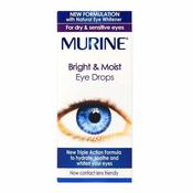 Murine Bright &amp; Moist Eye Drops Contact Lens Friendly 15Ml