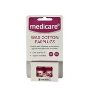 Medicare Wax Cotton Earplugs 4 Pairs image