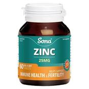 Sona Zinc 25Mg Tablets 60 image