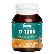 Sona Vitamin D 1000 Tablets 30 image