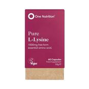 One Nutrition Pure L-Lysine 60 Capsules image
