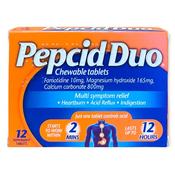 Pepcid Duo Chewable 12 Tablets image