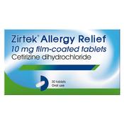 Zirtek (Cetirizine) 30 Tablets