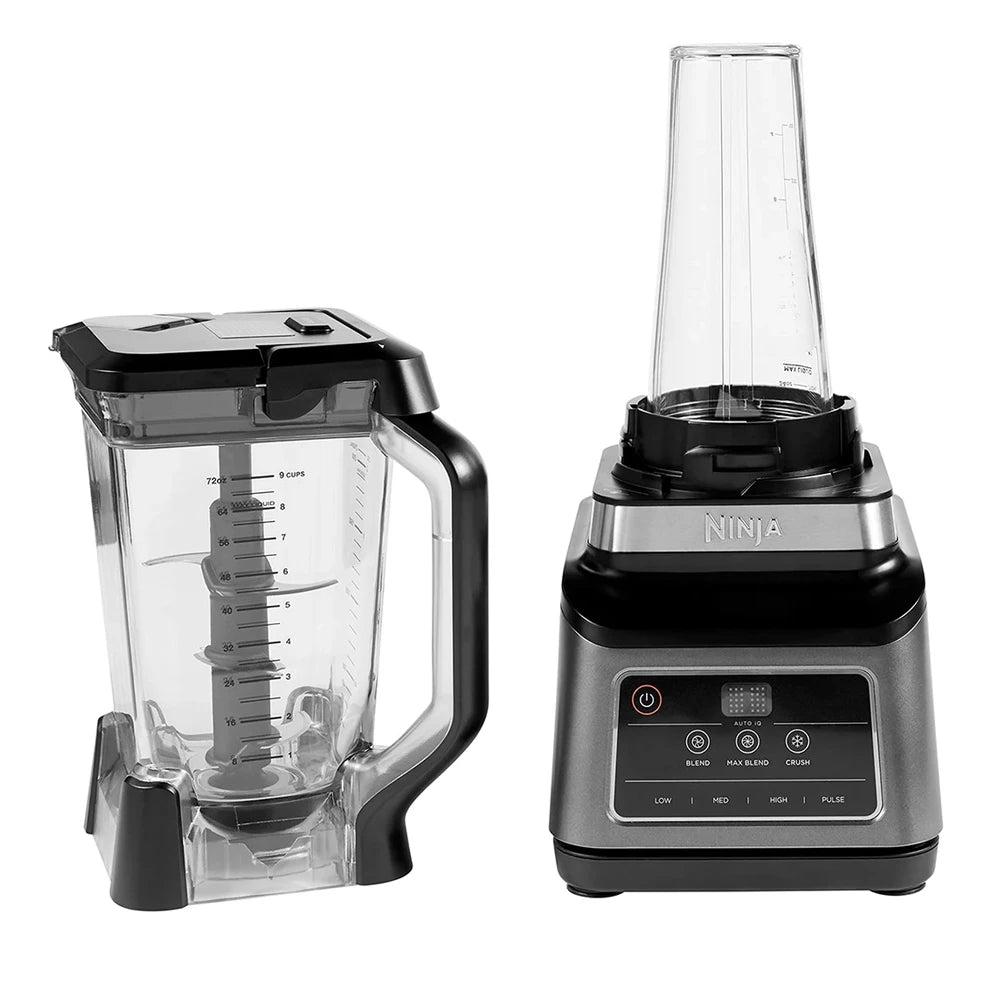 Ninja 2-in-1 Blender with Auto-IQ Technology, 1200W Power, 2.1L Jug, Black & Silver - Perfect for Smoothies, Sauces, and More