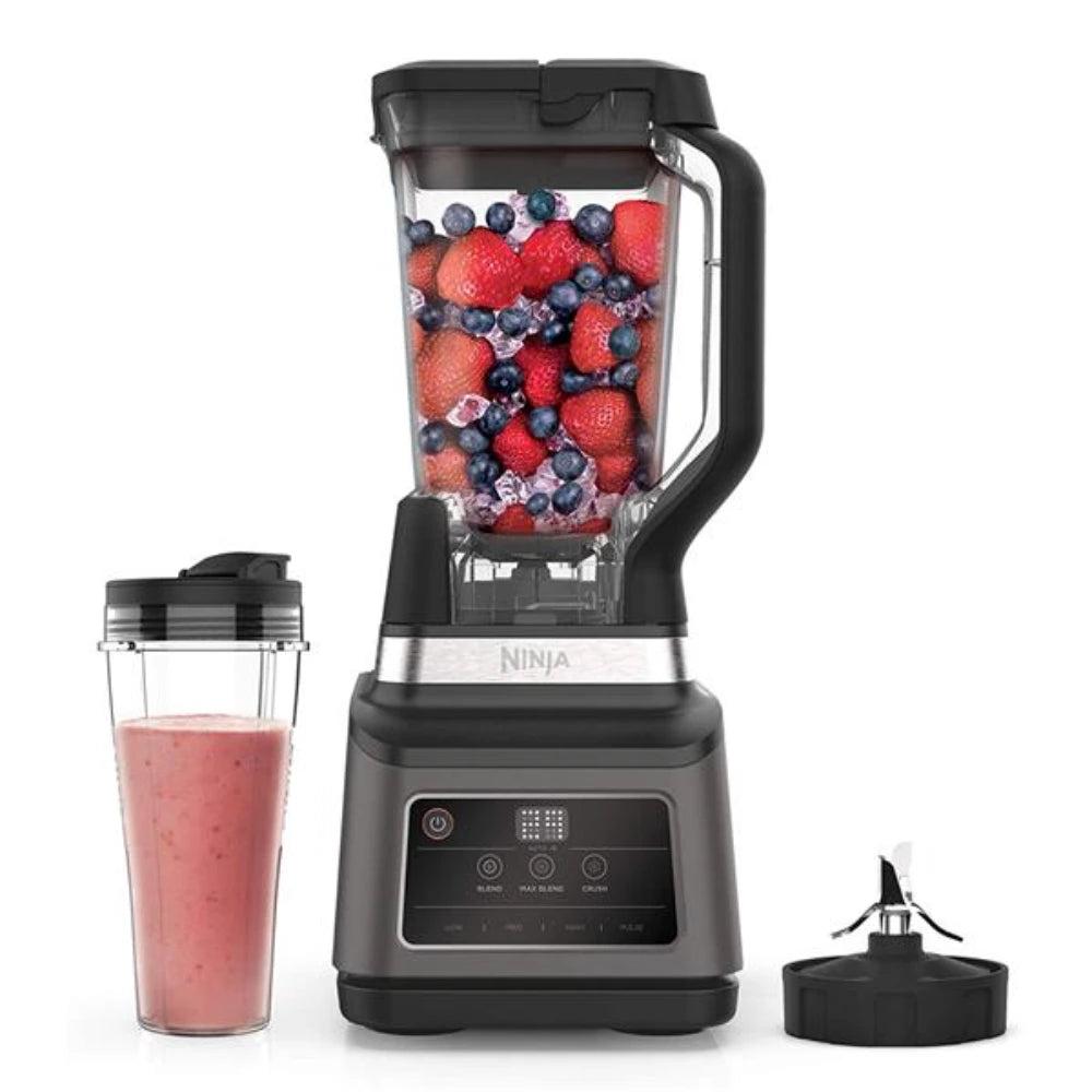 Ninja 2-in-1 Blender with Auto-IQ Technology, 1200W Power, 2.1L Jug, Black & Silver - Perfect for Smoothies, Sauces, and More