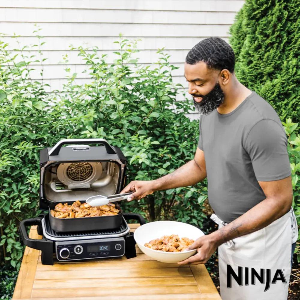 Ninja Woodfire Electric BBQ Grill & Smoker with Air Fry, Grill, Smoker, Woodfire Technology