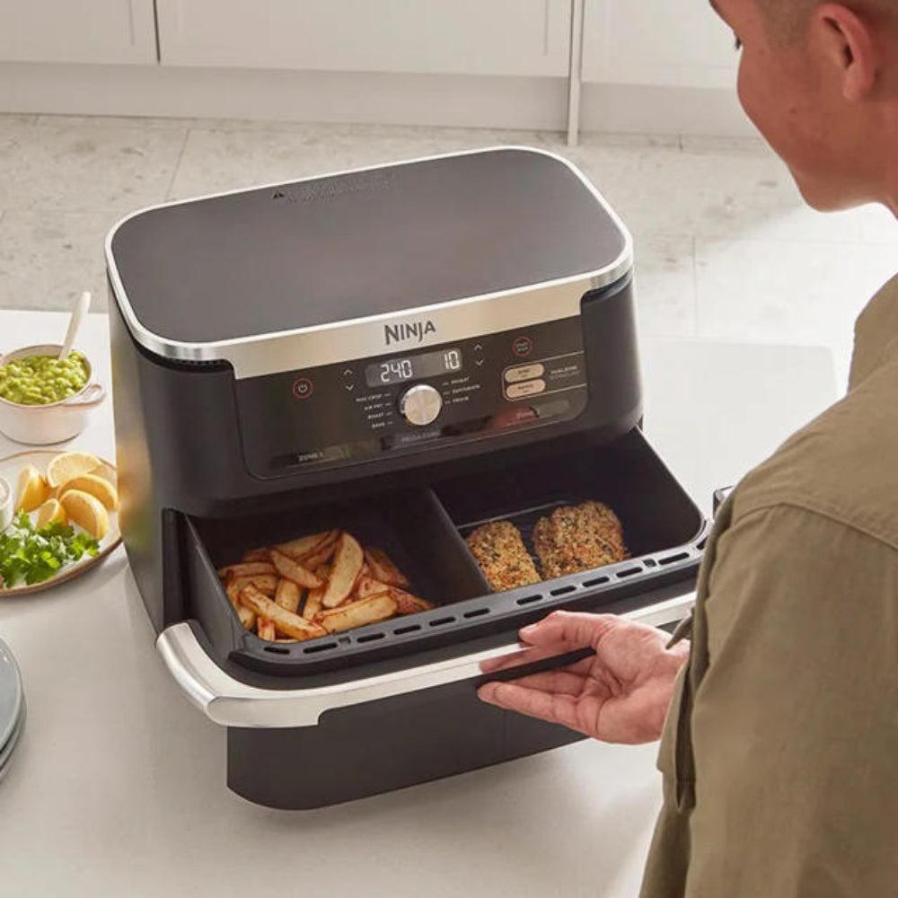 Ninja Foodi FlexDrawer 10.4L Air Fryer Black - 7 Functions, DualZone/MegaZone, Energy Efficient, Low Fat Cooking, Dishwasher Safe