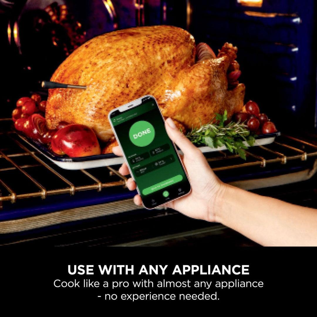 Ninja Wireless Meat Thermometer with Probe, Black and White