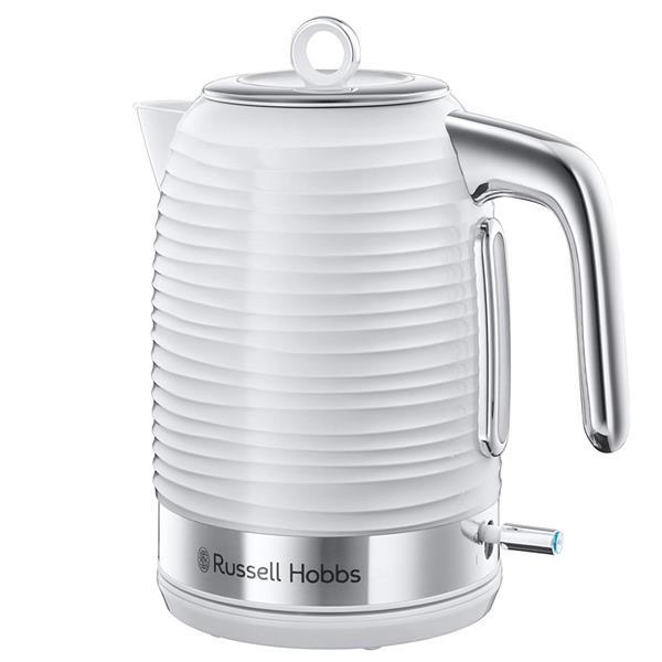 Russell Hobbs White 1.7L Electric Kettle - Rapid Boil, Perfect Pour, Anti-scale, Cord Storage, 3000W