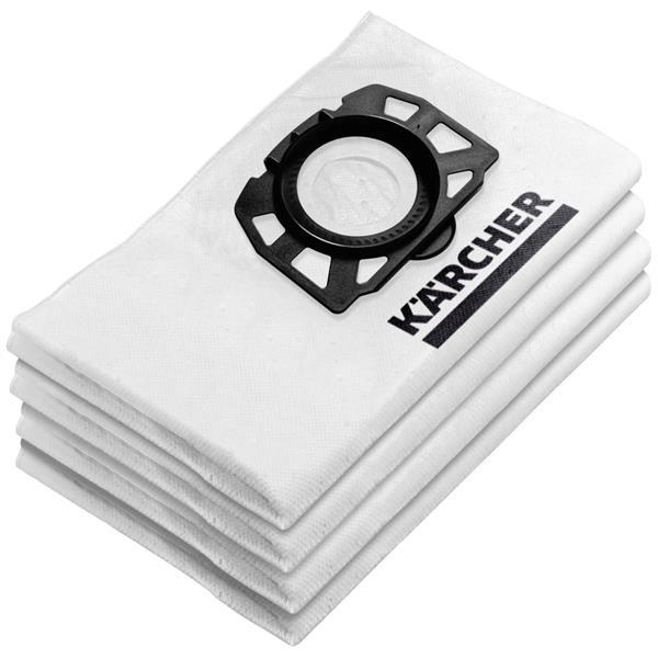 Karcher Fleece Filter Bags 4 Pack for Vacuum Cleaners - White