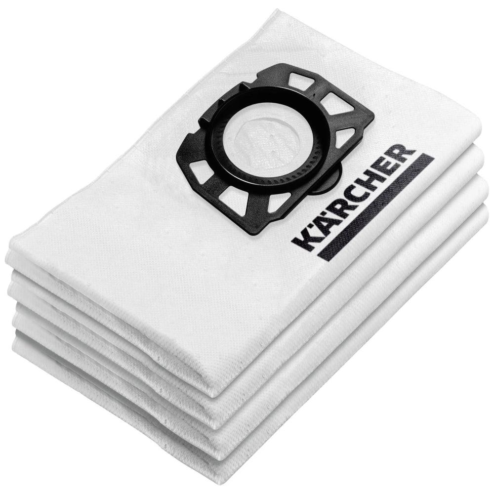 Karcher Fleece Filter Bags 4 Pack for Vacuum Cleaners - White