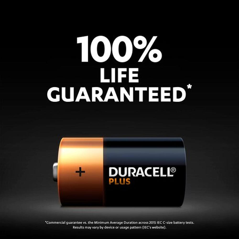 Duracell Plus C Alkaline Batteries 2 Pack 1.5V 100% Life Guaranteed with Pink Bunny Mascot