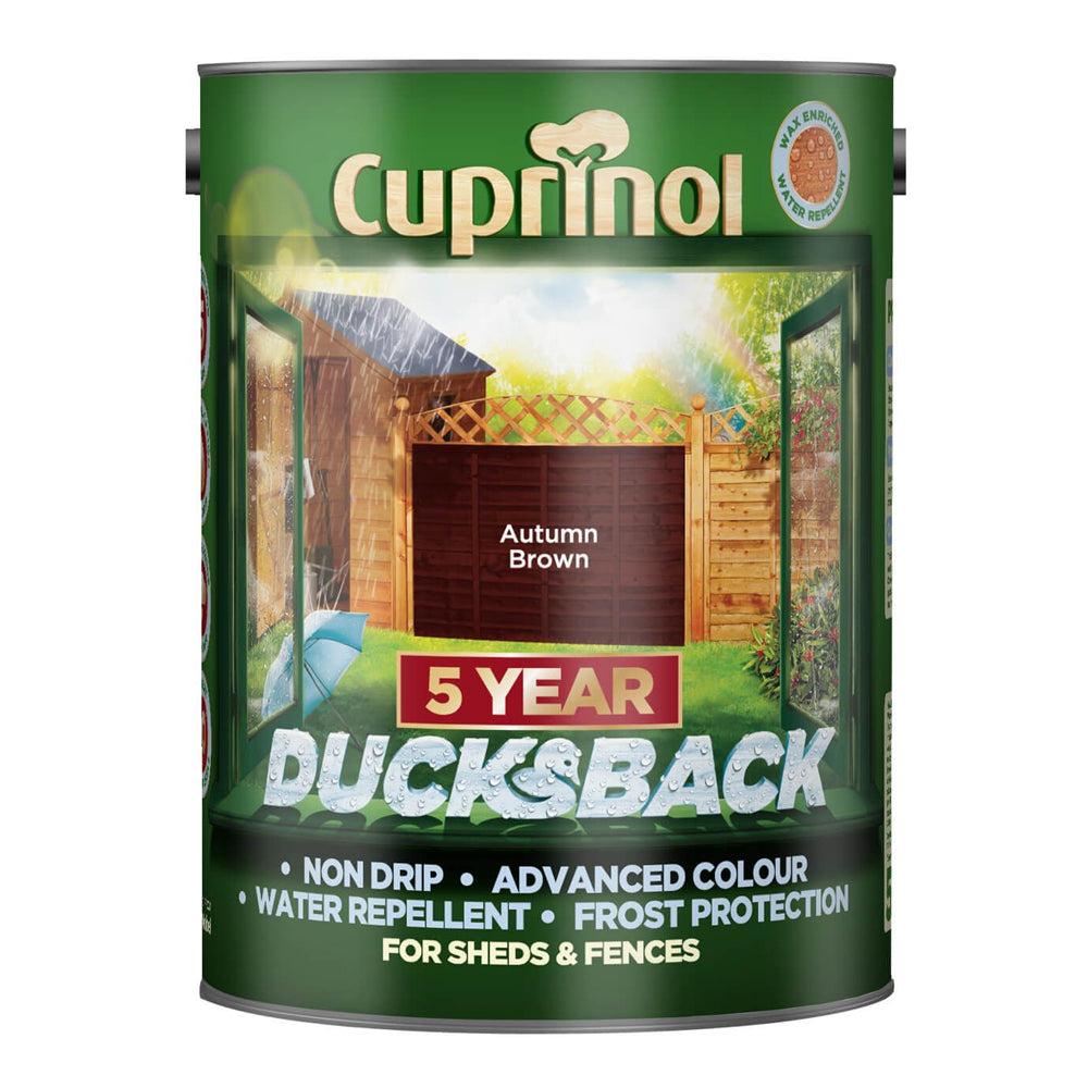 Cuprinol Ducksback Autumn Brown Paint for Sheds & Fences - 5 Year Protection, Water Repellent, Non Drip