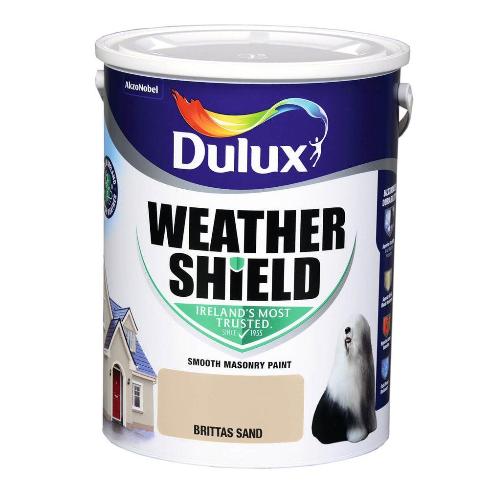 Dulux Weathershield Masonry Paint Brittas Sand 10L Smooth Exterior