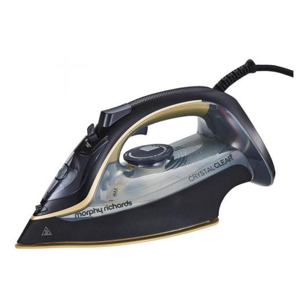 Morphy Richards Crystal Clear Steam Iron 2400W Gold | Features: Crystal Clear Water Tank, Precision Tip Ceramic Soleplate